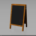 Practical Standing Blackboard Easel With Wooden Frame Simple Design For Daily Use