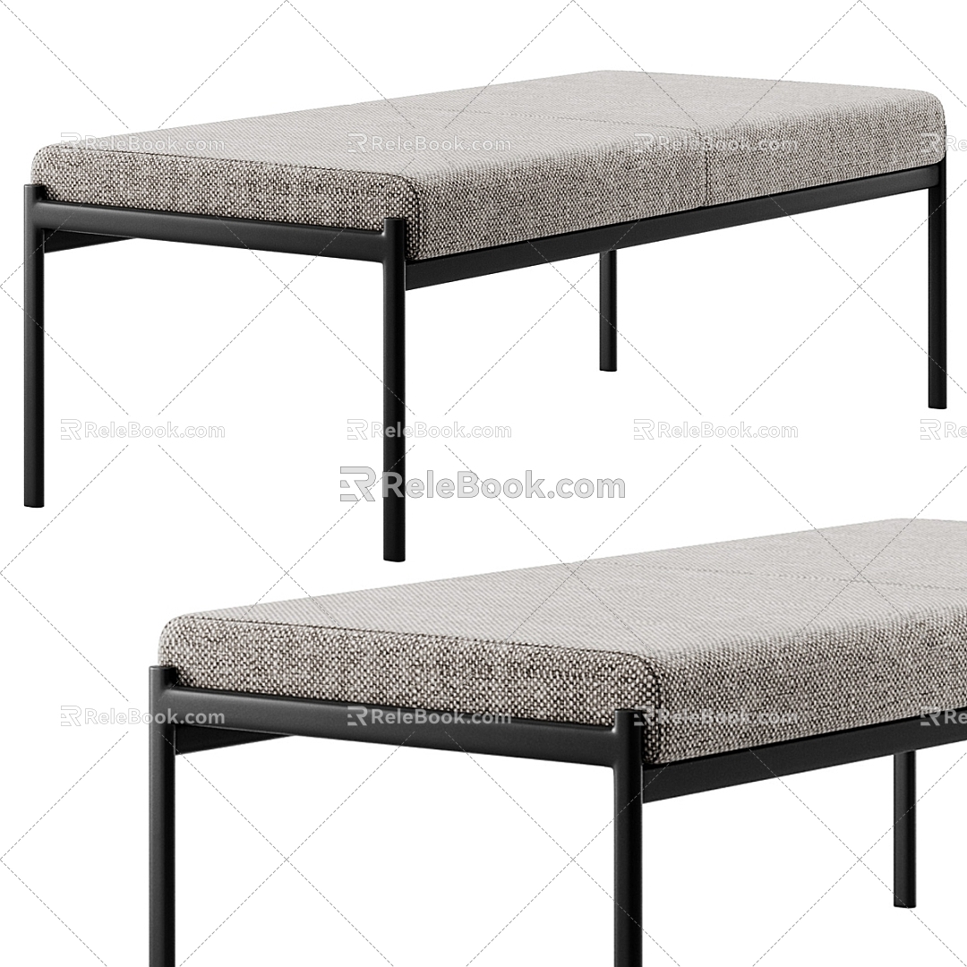 Modern sofa stool 3d model