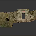 Ancient Stone Building Ruins Displaying Archway Stone Steps and Weathered Stone Walls