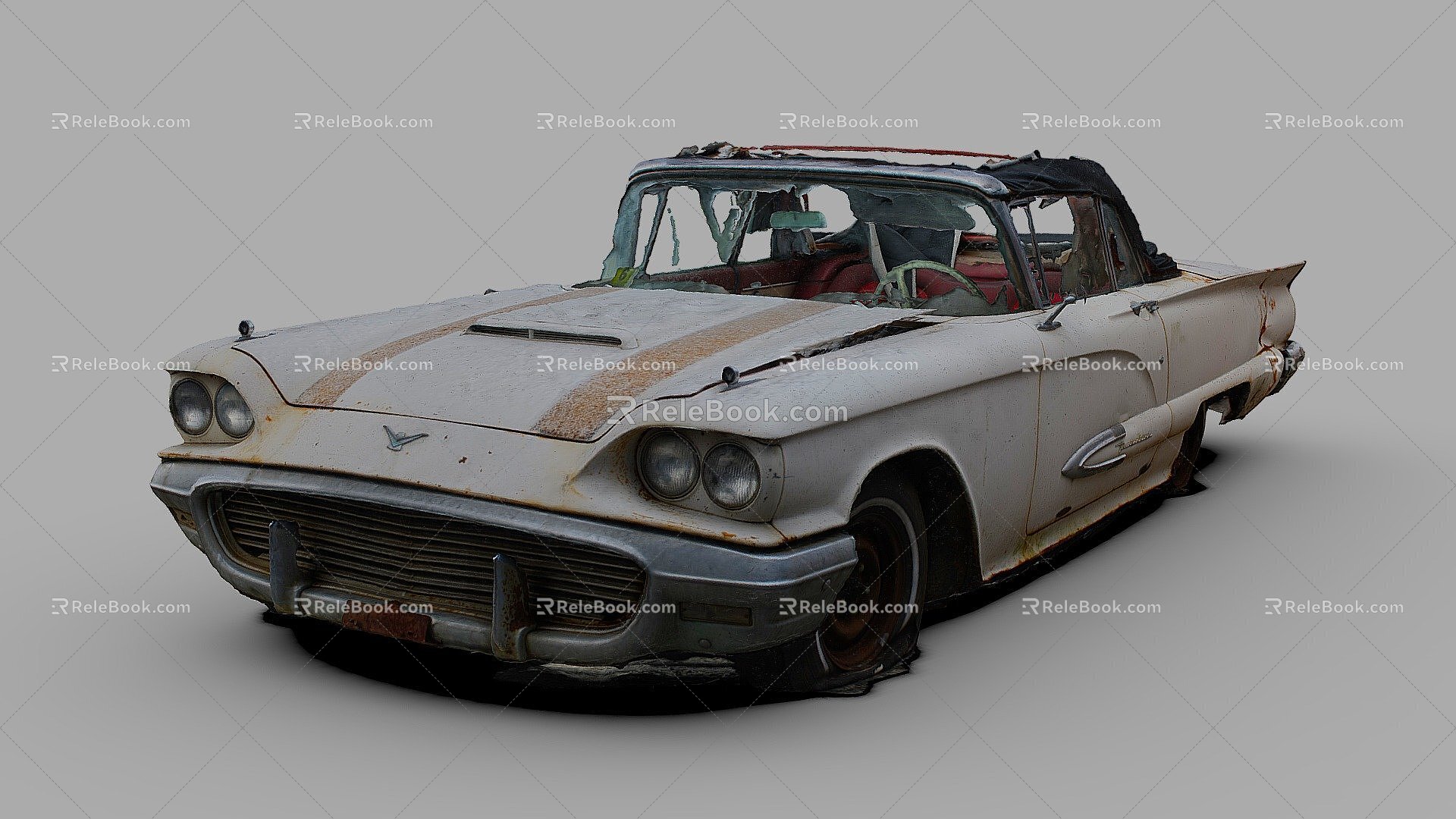 Old convertible coupe 3d model