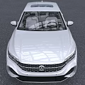 White Volkswagen Sedan With Sleek Exterior Design