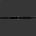 Military Style Assault Rifle With Tactical Scope Textured Barrel And Detachable Magazine
