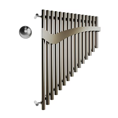 Modern Metallic Radiator With Sleek Design And Decorative Elements For Home Interior 3d model