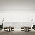 Modern Lounge Area Interior With Sofa Coffee Tables Green Plant And Floor to Ceiling Windows