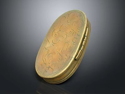 Wrought Iron Decorative Box With Intricate Carved Patterns And Antique Charm 3d model