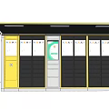 Modern self-service intelligent express box express cabinet 3d model