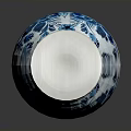 Blue And White Ceramic Vase With Delicate Floral Pattern For Home Decor