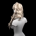 Game Movie Character With Long Curly Blonde Hair And Intricate Braided Hairstyle
