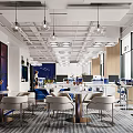 Style Public Office Area Shell Office 3d model