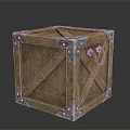 Vintage Wooden Chest Furniture With Metal Corners And Rope Handle Design