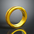 Shiny Gold Ring With Smooth Band Design And Reflective Surface 3d model