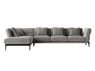 Modern corner sofa multiplayer sofa 3d model