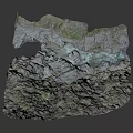 Natural Decorative Stone With Irregular Shape Colorful Texture And Green Blue Details
