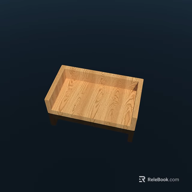 Light Brown Wooden Decorative Cabinet With Natural Wood Grain Design 3d model 