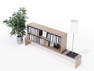 Modern Bookcase Simple Bookcase 3d model