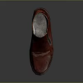 Red Leather Ankle Boots With Distressed Finish And Side Zipper Detail