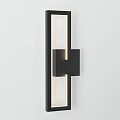 Modern Wall Sconce With Black Frame And White Luminous Panel Sleek Minimalist Design 3d model