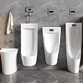 Modern Urinal Standing Toilet Pouch Mop Pool Mop Pool 3d model