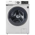 Front Load Washing Machine With Sleek White Design And Transparent Door 3d model