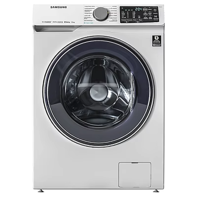 Front Load Washing Machine With Sleek White Design And Transparent Door 3d model