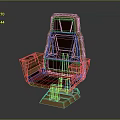 Ergonomic Equipment Seat Brown Modern Design With Armrest Control Panels And Stable Square Base