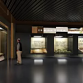 Historical Museum Exhibition Hall With 950 Year Old Artifacts And Display Cases