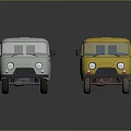 minibus minivan driverless bus school bus van box car 3d model