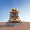 Chinese Ancient Architecture Ancient Architecture Chinese Architecture Attic Ancient Building 3d model