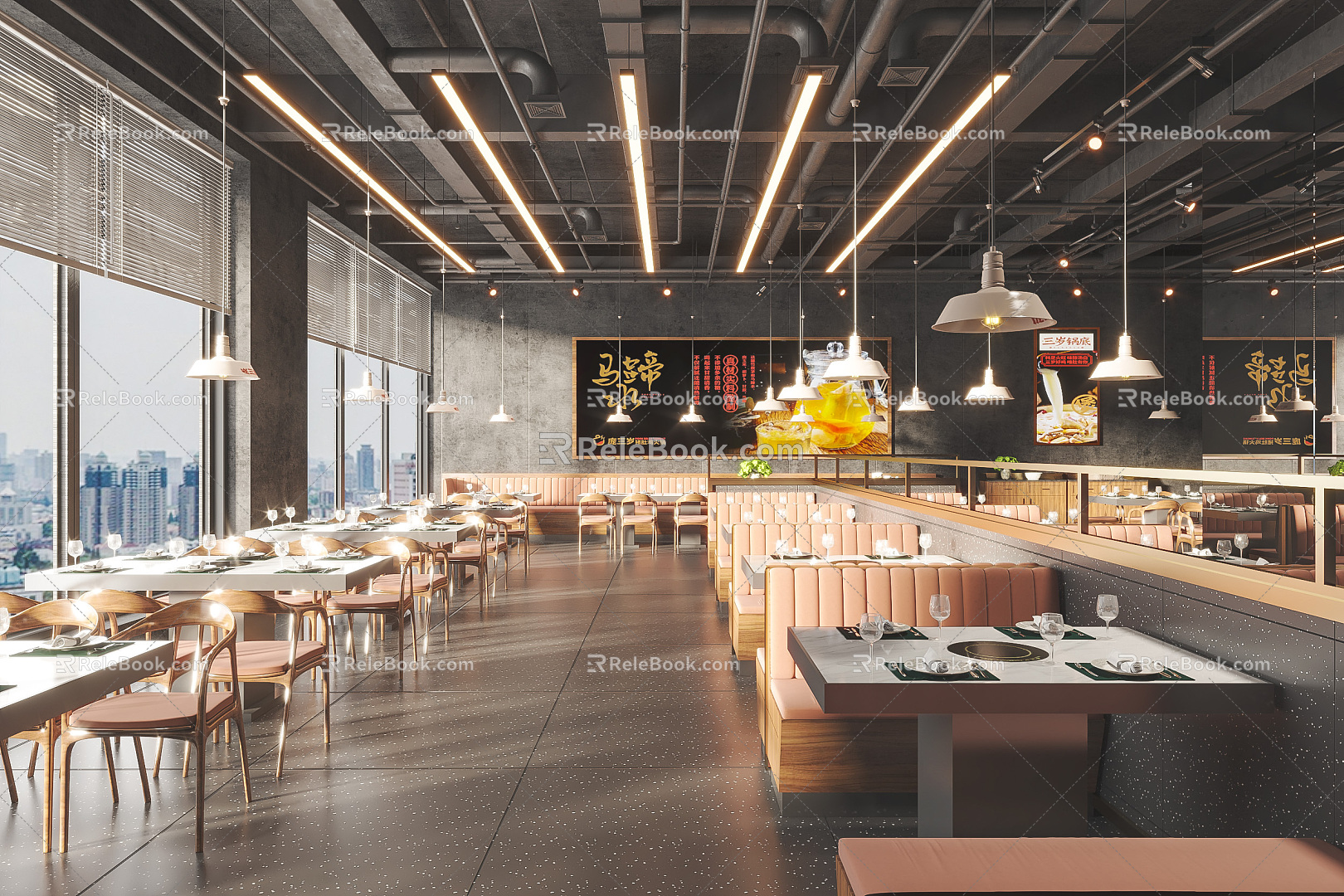 Modern Hot Pot Restaurant Restaurant Restaurant Restaurant Restaurant Restaurant 3d model