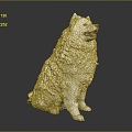 Modern Dog Big White Bear White Dog Cartoon Dog Statue Pet Dog 3d model