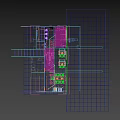 Escape Room Bar With Neon Lights Blue Lighting Bar Counter High Stools Shelves Floor Projection