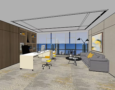 The Modern Office 3d model The Modern Office 3d model