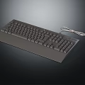 Sleek Wired Computer Keyboard With Full Layout And USB Cable For Desktop Use