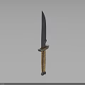 Classic Tactical Knife With Wooden Handle And Sharp Metal Blade Design