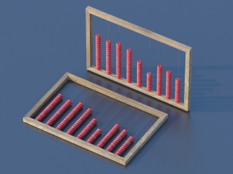 Abacus Wooden Abacus Chinese Abacus Life Supplies 3d model