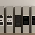 Modern Kitchen Appliances Built in Cabinet Rows for Stylish Home Interior