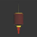 Decorative Lantern Furniture With Yellow Frame Red Base And Transparent Panels