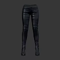 Stylish Slim Fit Leather Pants With High Waist And Fashionable Boots Design