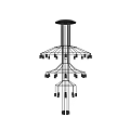 Modern minimalist large chandelier 3d model