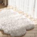 Modern Carpet Plush Carpet Wood Floor Curtain Gauze Curtain 3d model