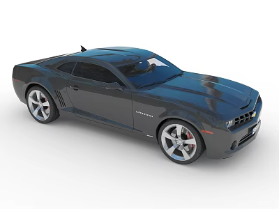 Sleek Black Sports Car With Shiny Exterior And Alloy Wheels Design 3d model