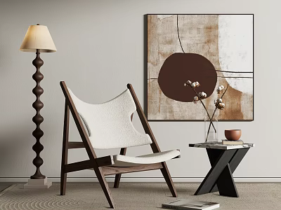 Kena Leisure Chair Side Corner Floor Lamp Hanging Picture 3d model