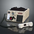 Vintage Beige Communication Device With Main Unit Knobs Buttons And Handheld Receiver