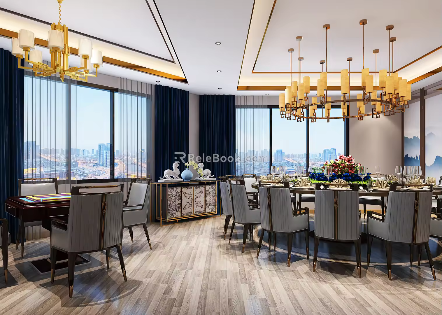 New Chinese-style private room box 3d model