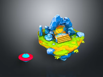 Ancient Door Portal Ancient Door Crossing Door Space-Time Door Science Fiction Door Loop Door Ring Science Fiction Ring 3d model