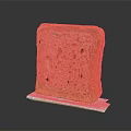 Freshly Baked Sourdough Bread Slice with Air Pockets on White Background