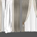 Modern Curtain Combination 3d model