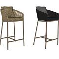 Modern Black Leather Bar Stools With Sleek Metal Frame And Comfortable Backrest Design