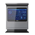 Public Facility Digital Interactive Kiosk With Data Visualization Screen Interface For Public Use 3d model