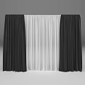 Elegant Black and White Curtains with Flowy Drapes and Modern Design